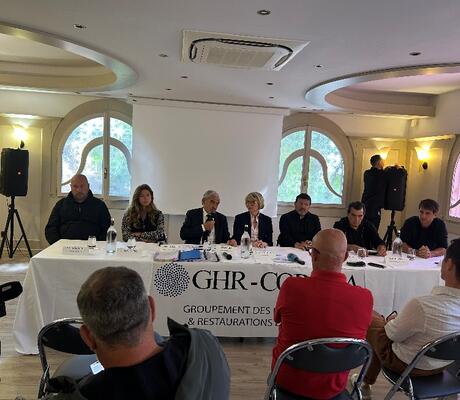 crédit GHR - Catherine Quérard, César Filippi, Francis Suzzarini et Jean-Jacques Lovichi, Marc Quilichini, Cédric Lunardi, Santa Canarelli